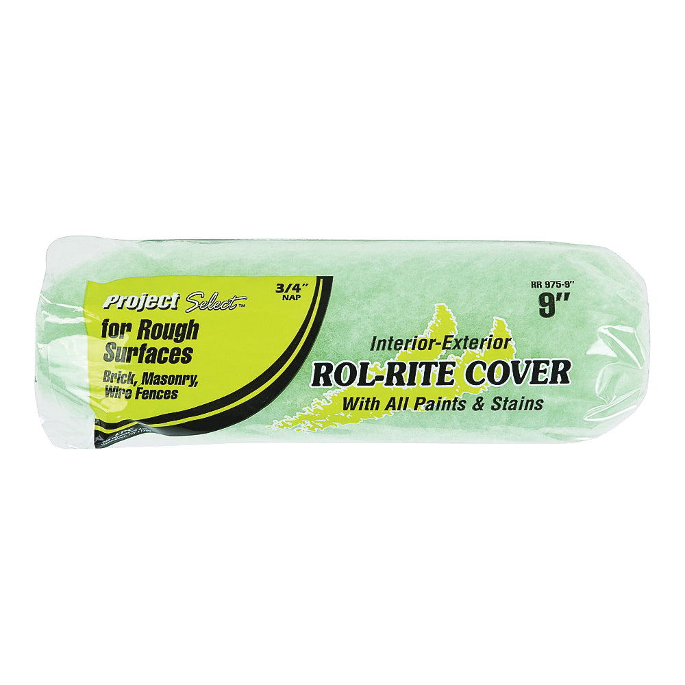 Linzer RR 975 Paint Roller Cover, 3/4 in Thick Nap, 9 in L, Fabric Cover