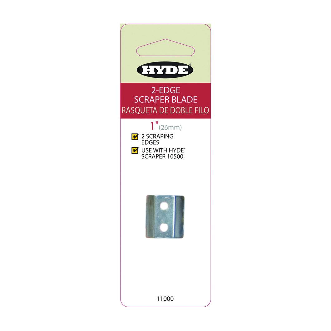 HYDE 11000 Scraper Replacement Blade, Double-Edged Blade, 1 in W Blade, HCS Blade
