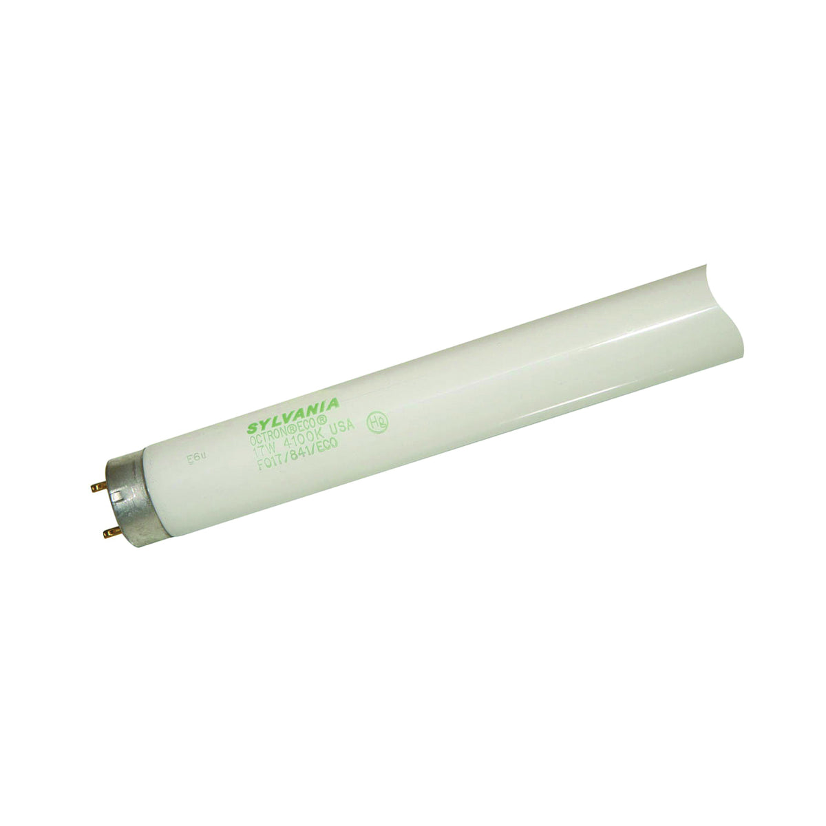 Sylvania 22137 Fluorescent Bulb, 17 W, T8 Lamp, Medium G13 Lamp Base, 1270 Lumens, 4100 K Color Temp, Cool White Light