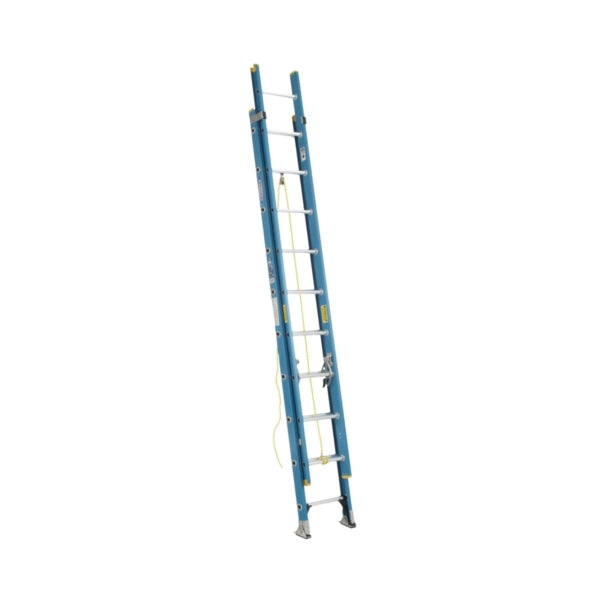 WERNER D6020-2 Extension Ladder, 19 ft H Reach, 250 lb, Fiberglass