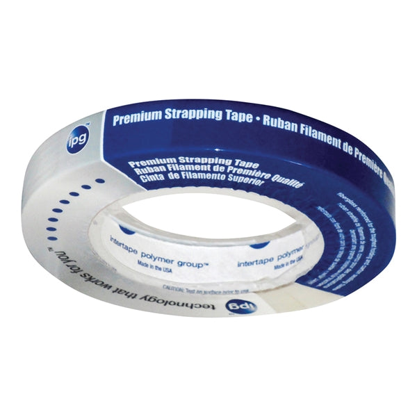 IPG 9715 Strapping Tape, 60 yd L, 0.7 in W, Polypropylene Backing, Natural