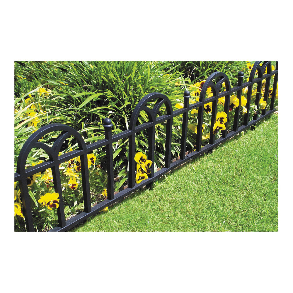 Easy Gardener 8840 Landscape Border, 24 in L, 10-1/4 in H, Wrought Iron, Black