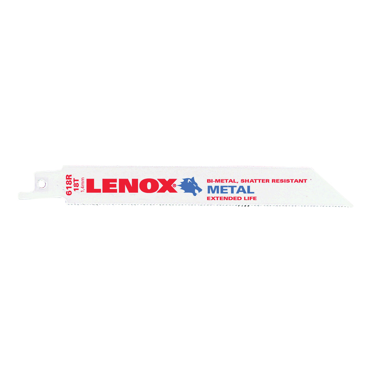 Lenox 20566618R Reciprocating Saw Blade, 3/4 in W, 6 in L, 18 TPI, HSS Cutting Edge