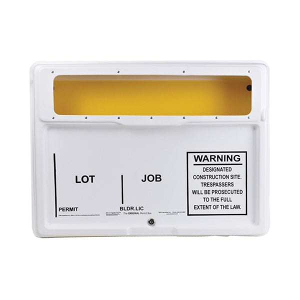 The DOC-BOX 10101 Permit Posting Box, 21 in W, 4 in H, HDPE
