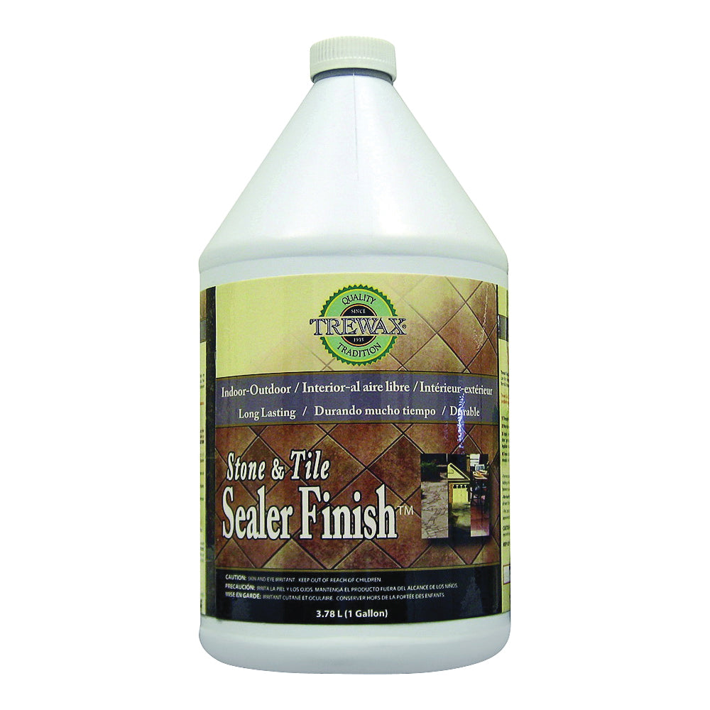 Trewax 887171970 Stone and Tile Floor Sealer, 1 gal, Liquid, Low, Clear