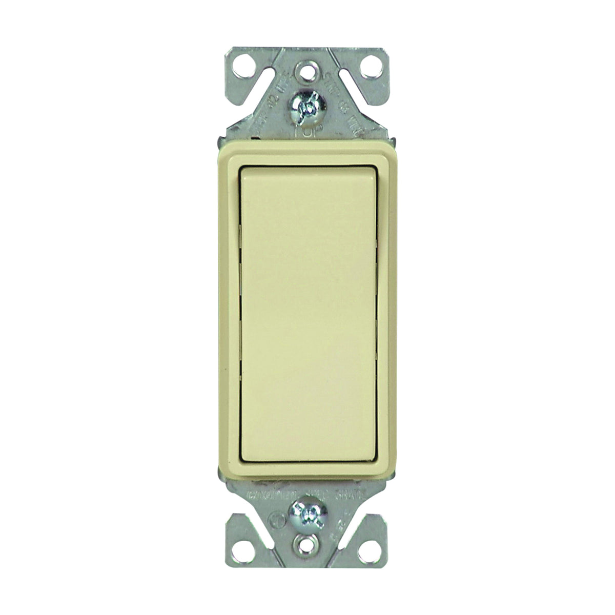 Eaton Wiring Devices 7500 7511V-BOX Rocker Switch, 15 A, 120/277 V, SPST, Lead Wire Terminal, Ivory