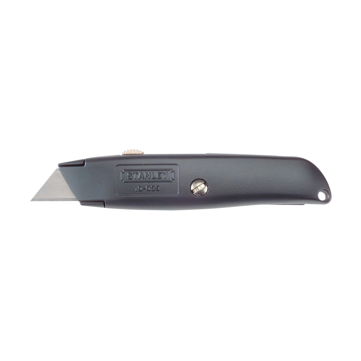 STANLEY 10-099 Utility Knife, 2-7/16 in L Blade, 3 in W Blade, HCS Blade, Straight Handle, Gray Handle