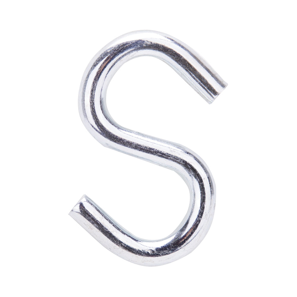 ProSource LR372 S-Hook, 100 lb Working Load, 0.229 in Dia Wire, Steel, Zinc