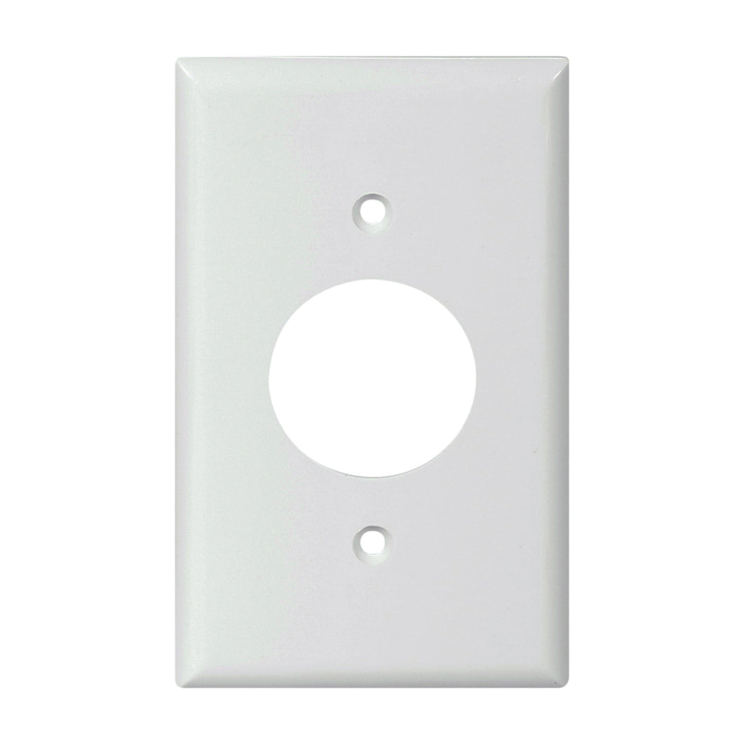 Eaton Wiring Devices 5131W-BOX Single Receptacle Wallplate, 4-1/2 in L, 2-3/4 in W, 1 -Gang, Nylon, White