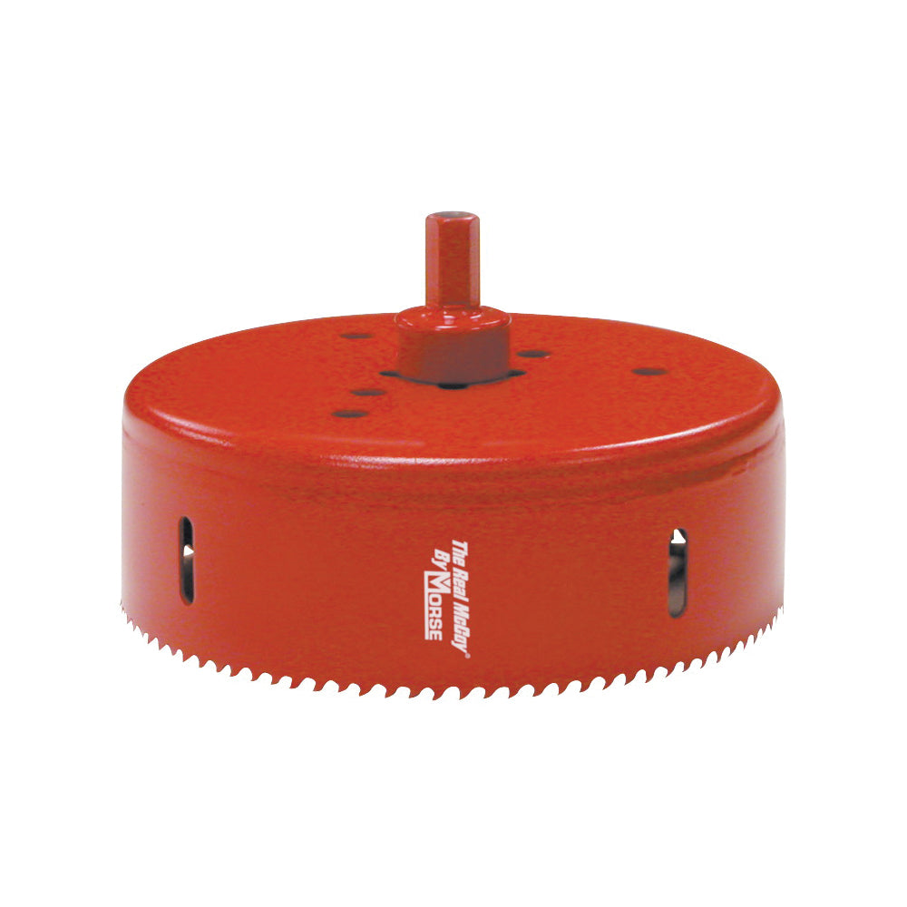 MORSE Real McCoy TA72 Hole Saw with Arbor, 4-1/2 in Dia, 1-15/16 in D Cutting, 7/16 in Arbor, 4/6 TPI
