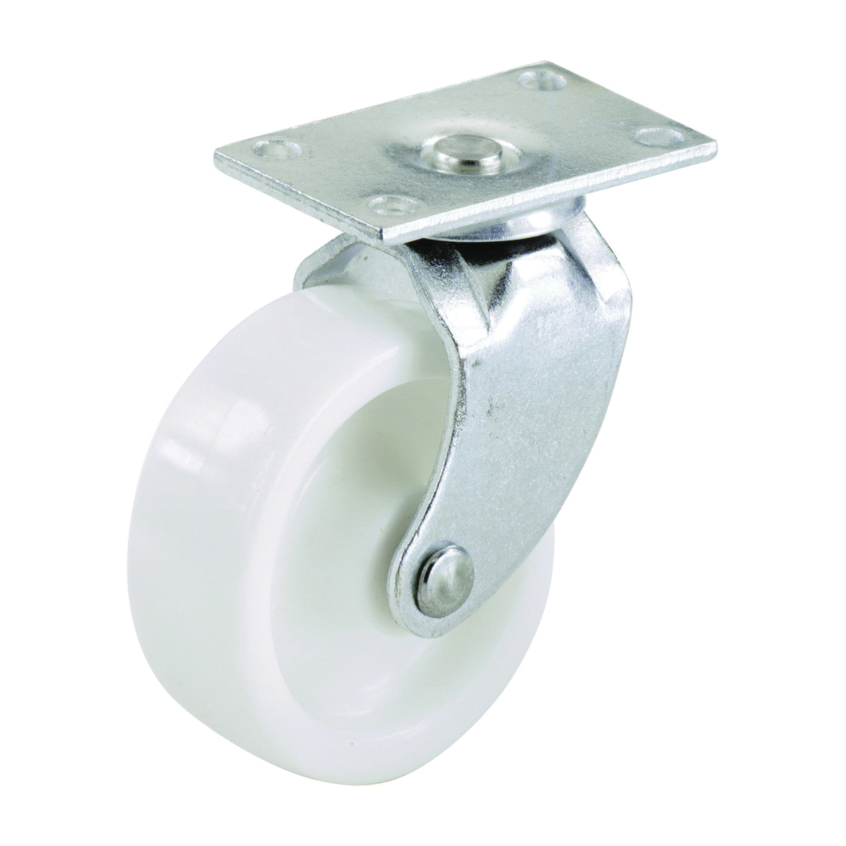 Shepherd Hardware 9041 Swivel Caster, 2 in Dia Wheel, Plastic Wheel, White, 60 lb