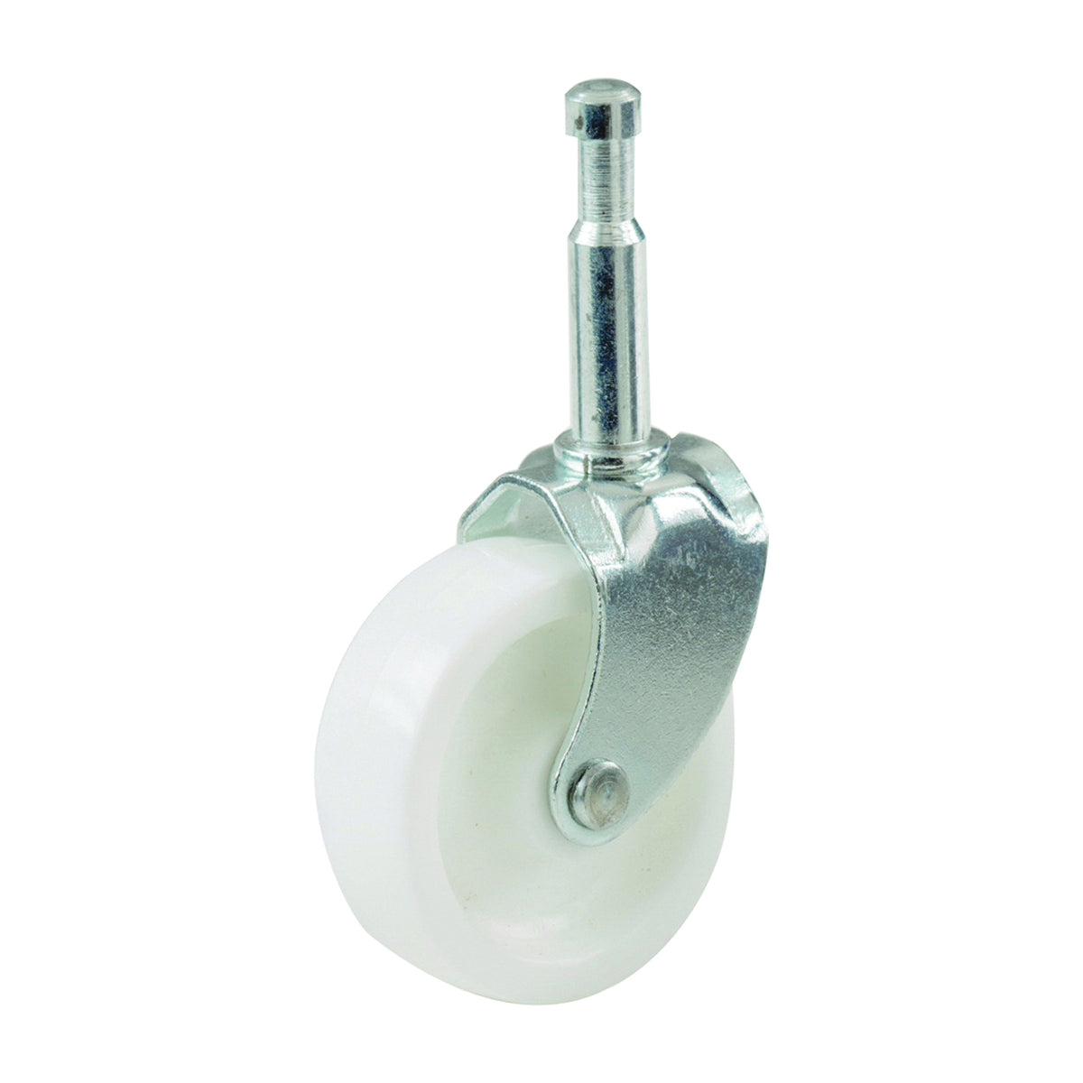 Shepherd Hardware 9055 Swivel Caster, 1-5/8 in Dia Wheel, Plastic Wheel, White, 50 lb
