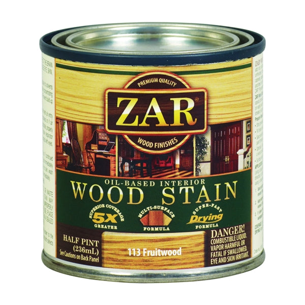 ZAR 11306 Wood Stain, Fruitwood, Liquid, 0.5 pt, Can