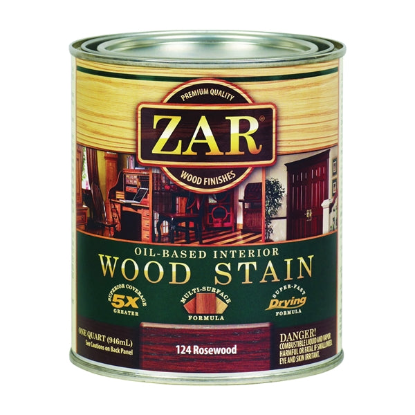 ZAR 12412 Wood Stain, Rosewood, Liquid, 1 qt, Can