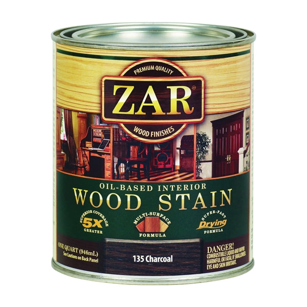 ZAR 13512 Wood Stain, Dark Brown, Liquid, 1 qt, Can