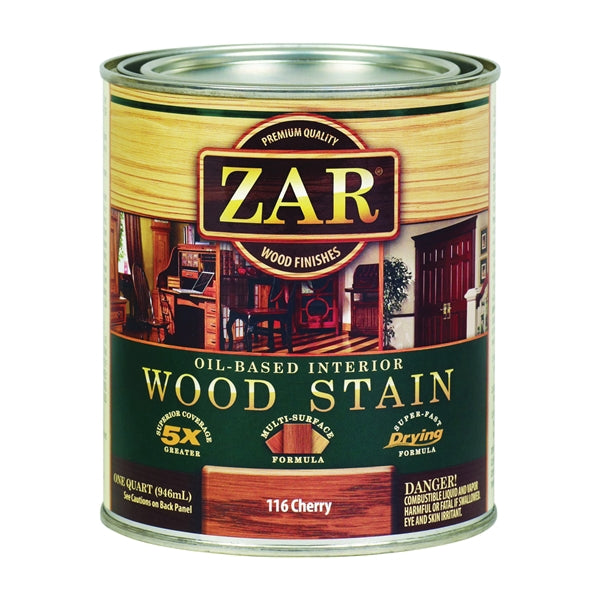 ZAR 11612 Wood Stain, Dark Brown, Liquid, 1 qt, Can