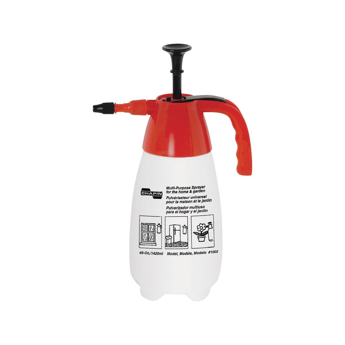 CHAPIN 1002 Air Sprayer, Cone Nozzle, Plastic
