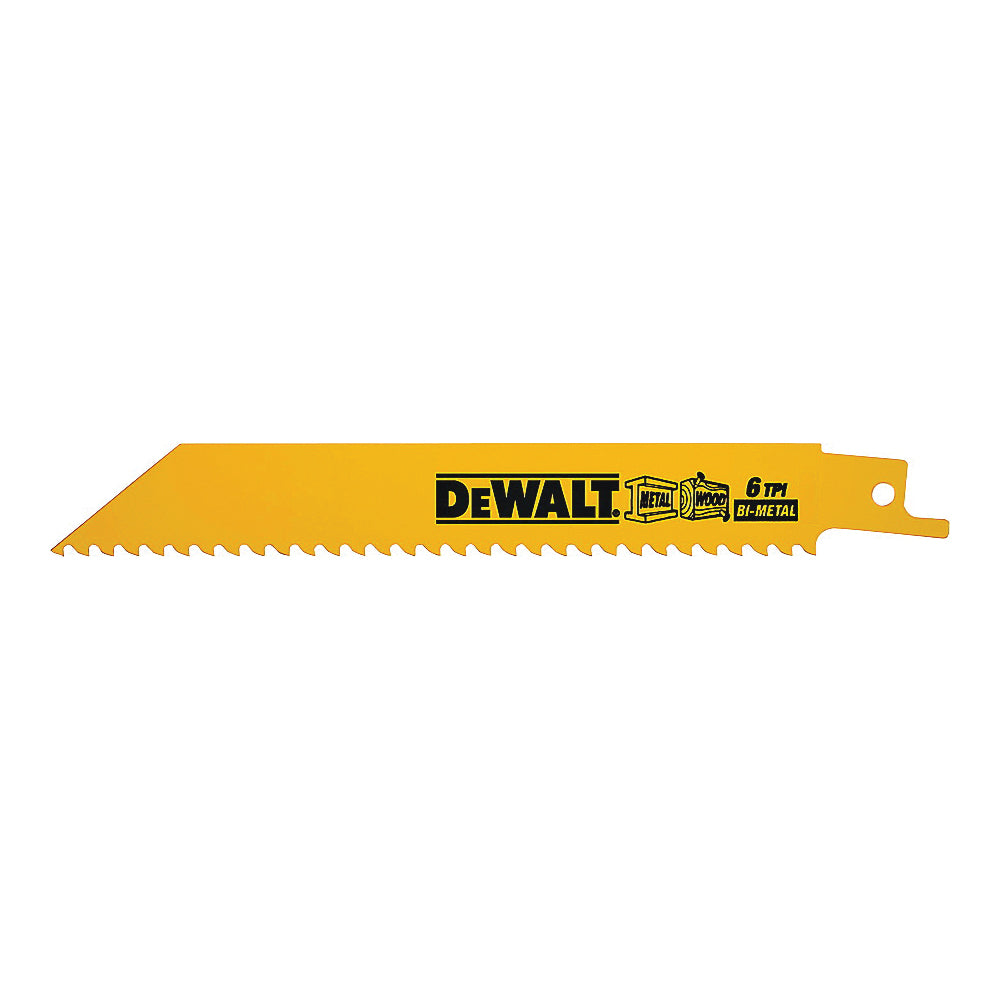 DeWALT DW4850 Reciprocating Saw Blade, 3/4 in W, 6 in L, 6 TPI