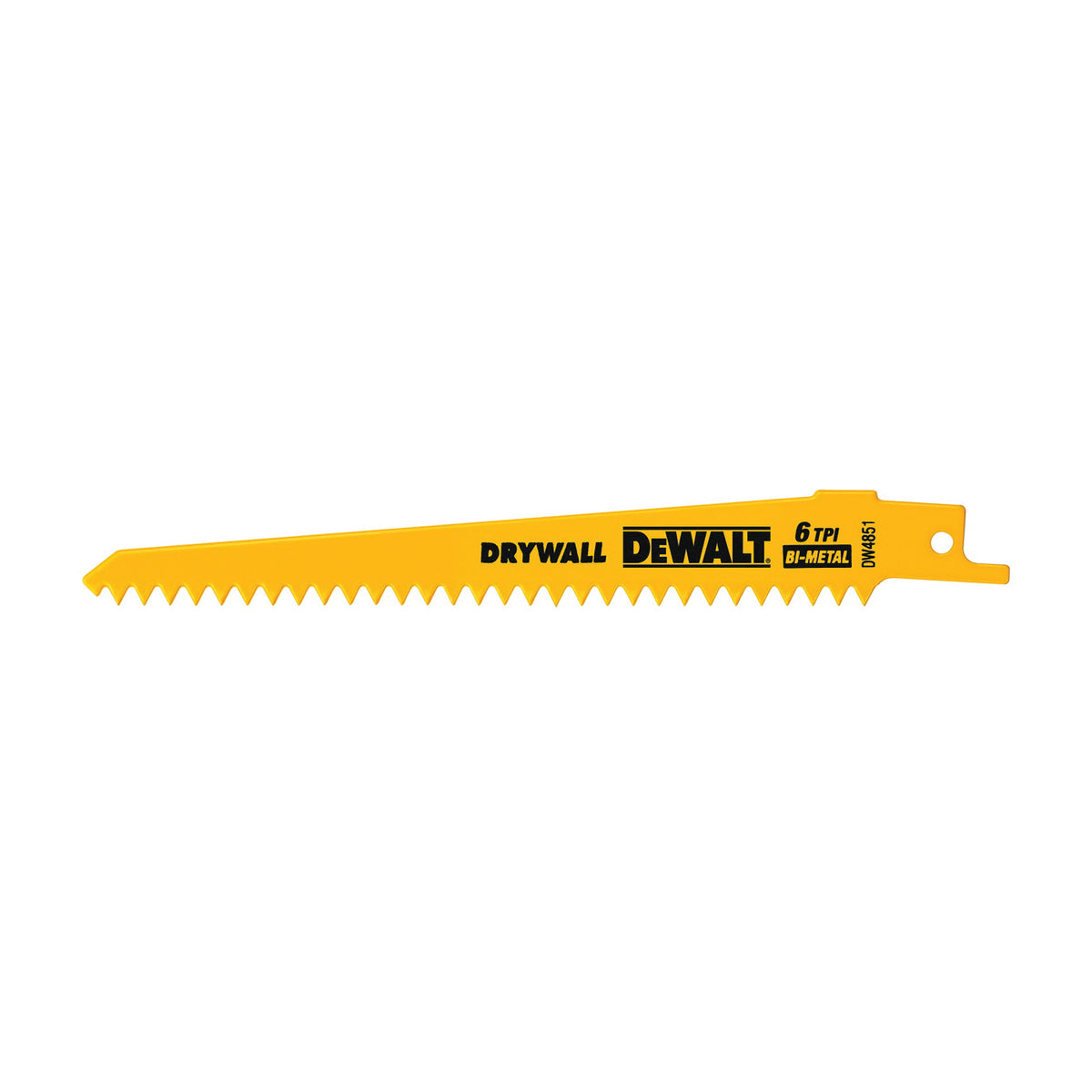 DeWALT DW4851 Reciprocating Saw Blade, 3/4 in W, 6 in L, 6 TPI