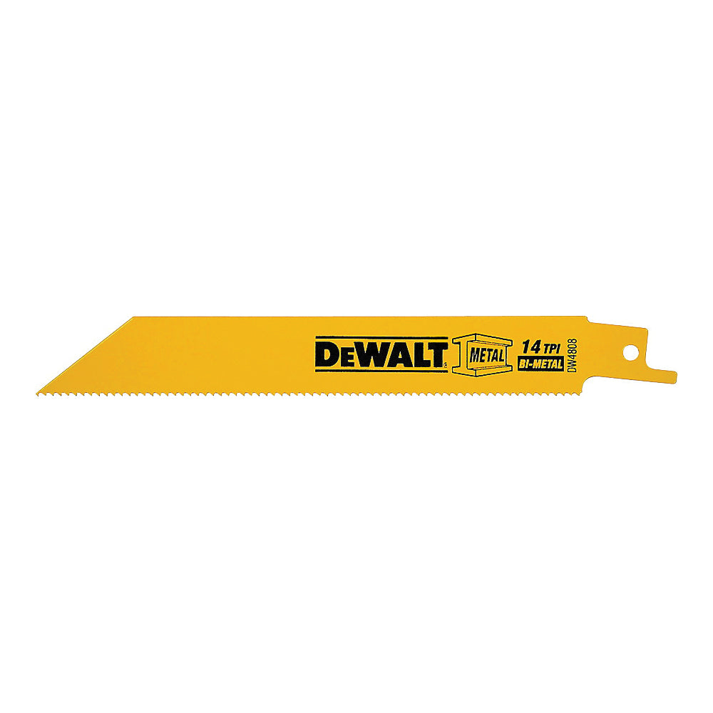 DeWALT DW4808 Reciprocating Saw Blade, 3/4 in W, 6 in L, 14 TPI
