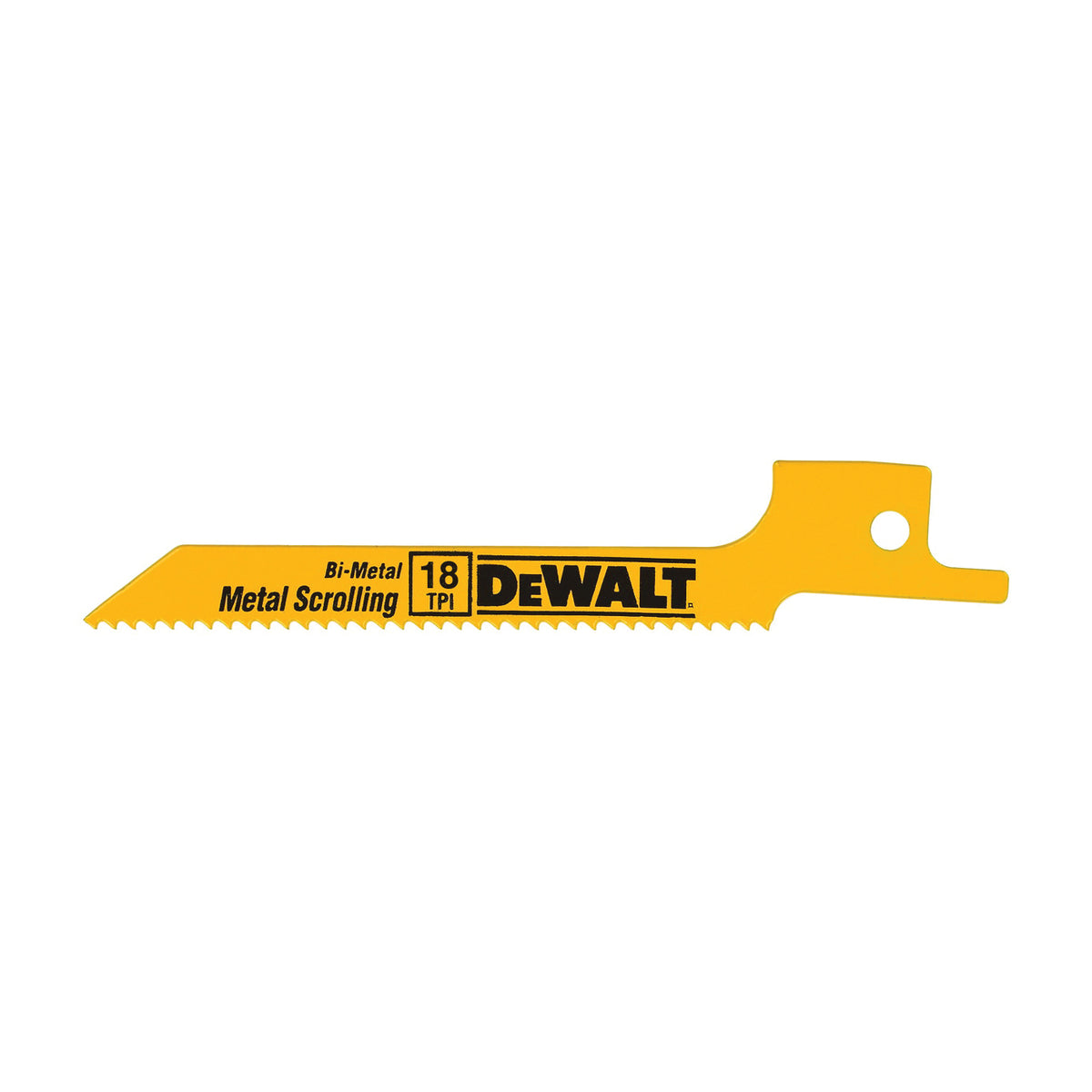DeWALT DW4815 Reciprocating Saw Blade, 3/4 in W, 3-1/2 in L, 18 TPI