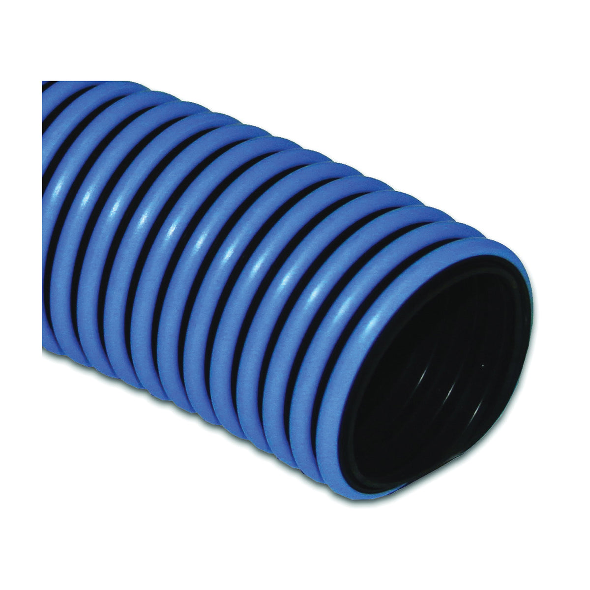 UDP T32005001/RPSP Pool Vacuum Hose, 1-1/4 in ID, 50 ft L, Polyethylene, Black/Blue