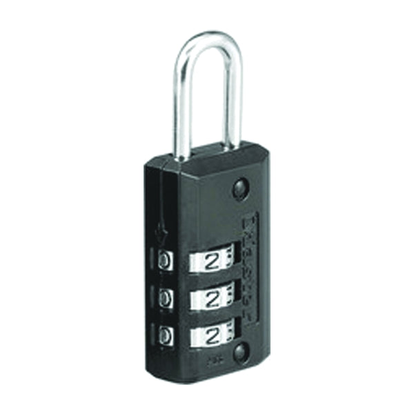 Master Lock 646D Padlock, 1/8 in Dia Shackle, 11/16 in H Shackle, Steel Shackle, Zinc Body, 13/16 in W Body