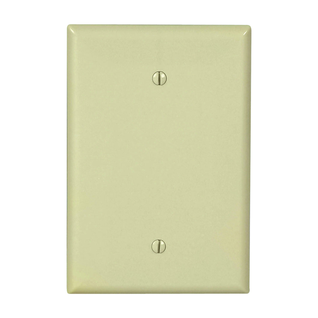 Eaton Cooper Wiring 2729V-BOX Wallplate, 3-1/2 in W, 1 -Gang, Thermoset, Ivory, Screw Mounting