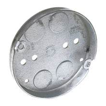 Load image into Gallery viewer, Orbit FS4PB Fan Support Box, 4 in W, 1/2 in D, 4.38 in H, 2 -Knockout, Steel, Silver
