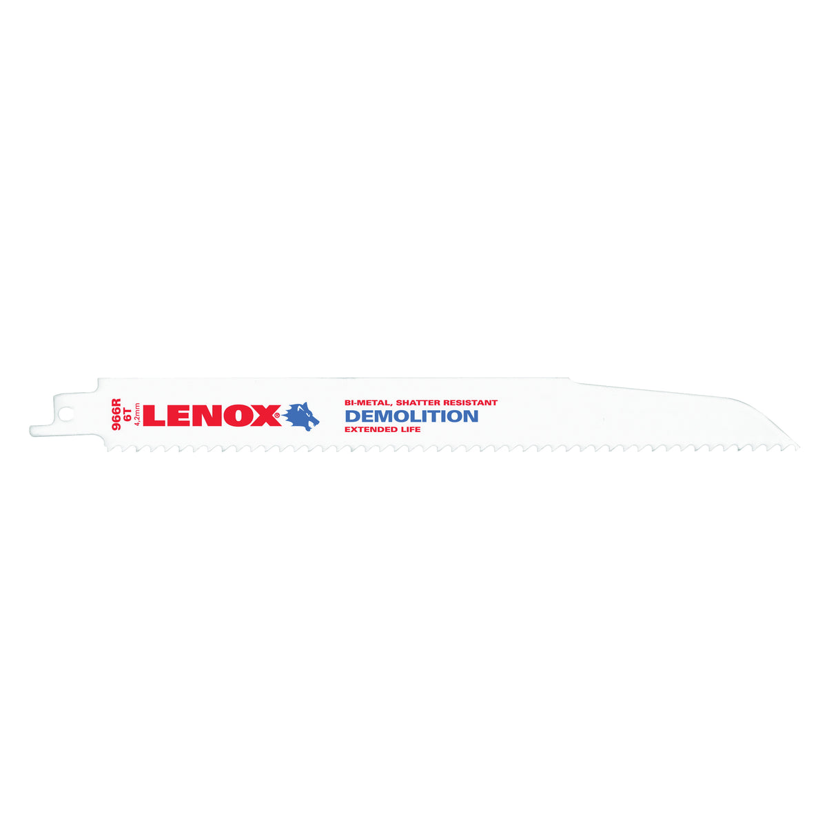 Lenox 20598966R Reciprocating Saw Blade, 1 in W, 9 in L, 6 TPI, Bi-Metal Cutting Edge