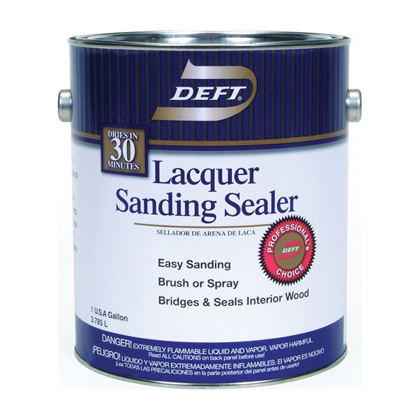 DEFT 015-01 Sanding Sealer, Clear, Liquid, 1 gal