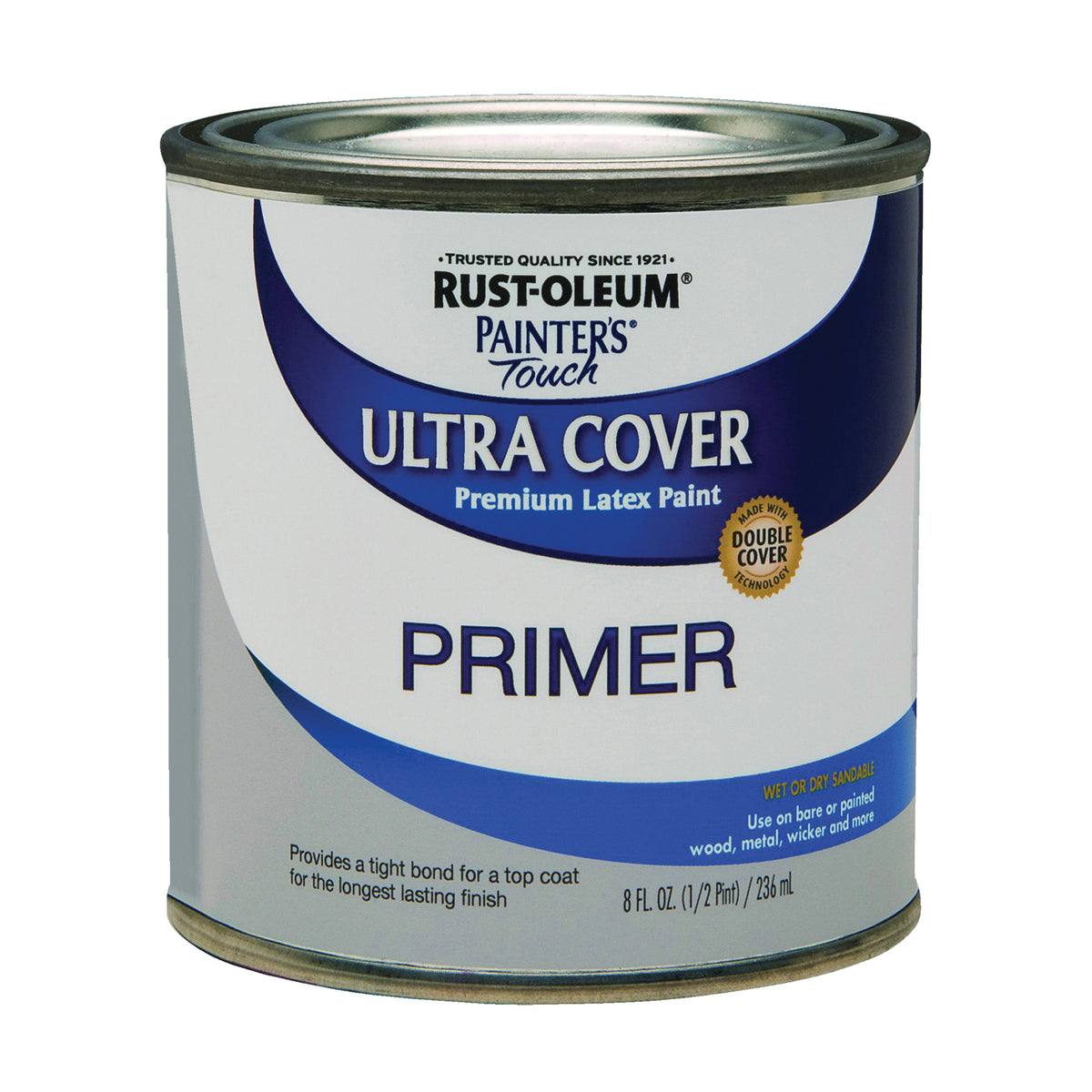RUST-OLEUM PAINTER'S Touch 1980730 Exterior Primer, Flat, Gray, 0.5 pt, Can