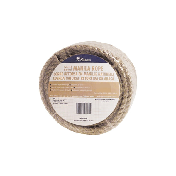 T.W. Evans Cordage 30-004 Rope, 1/2 in Dia, 600 ft L, Manila, Natural