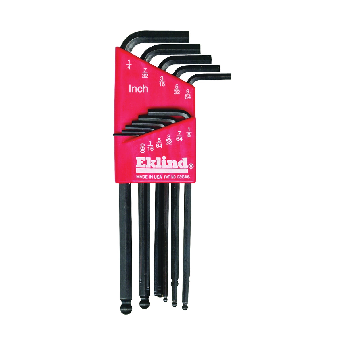 Eklind 13211 Hex Key Set, 11-Piece, Steel, Black