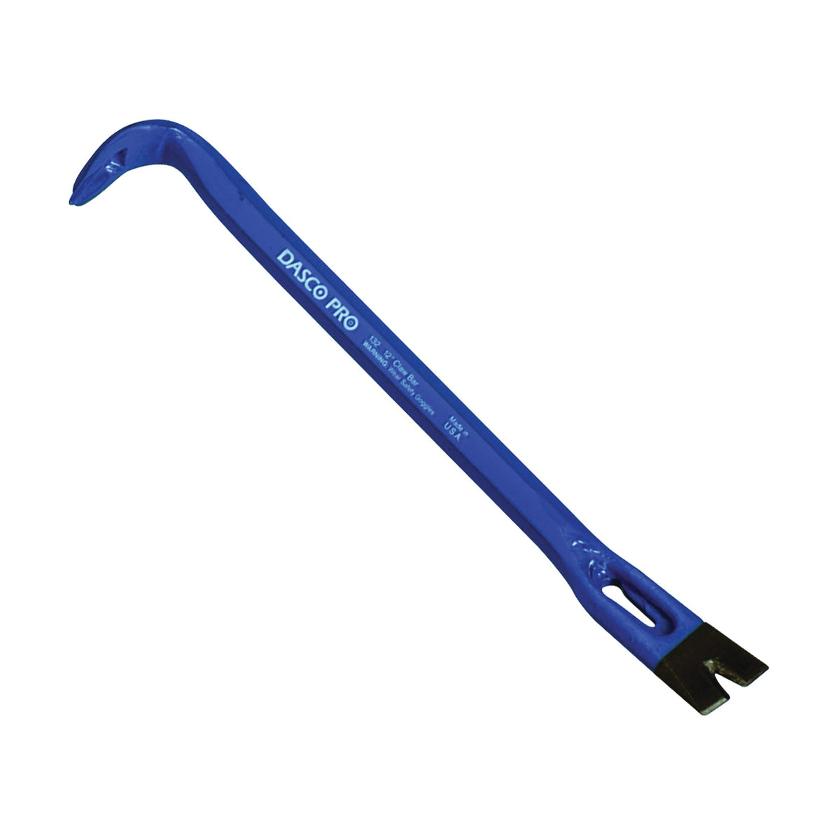 DASCO PRO 132 Nail Claw Bar, 12 in L, HCS, Blue