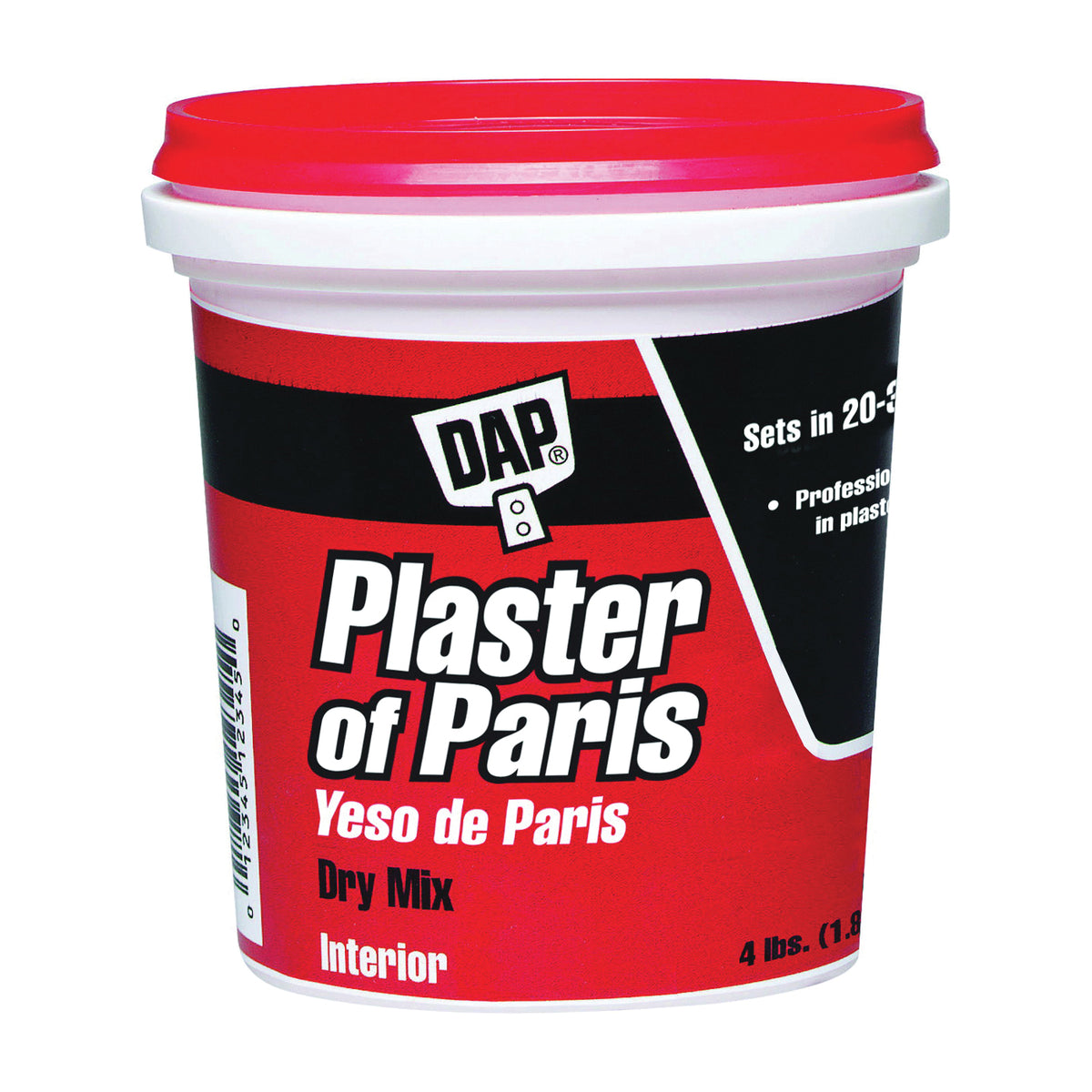 DAP 10308 Plaster of Paris, Powder, White, 4 lb Tub