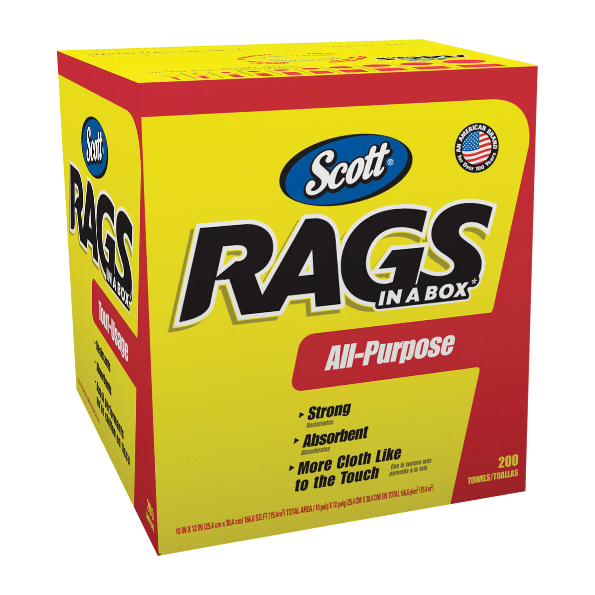 Scott 75260 Painter&#39;s Rag, 10 x 12 in, Cellulose Fiber, White