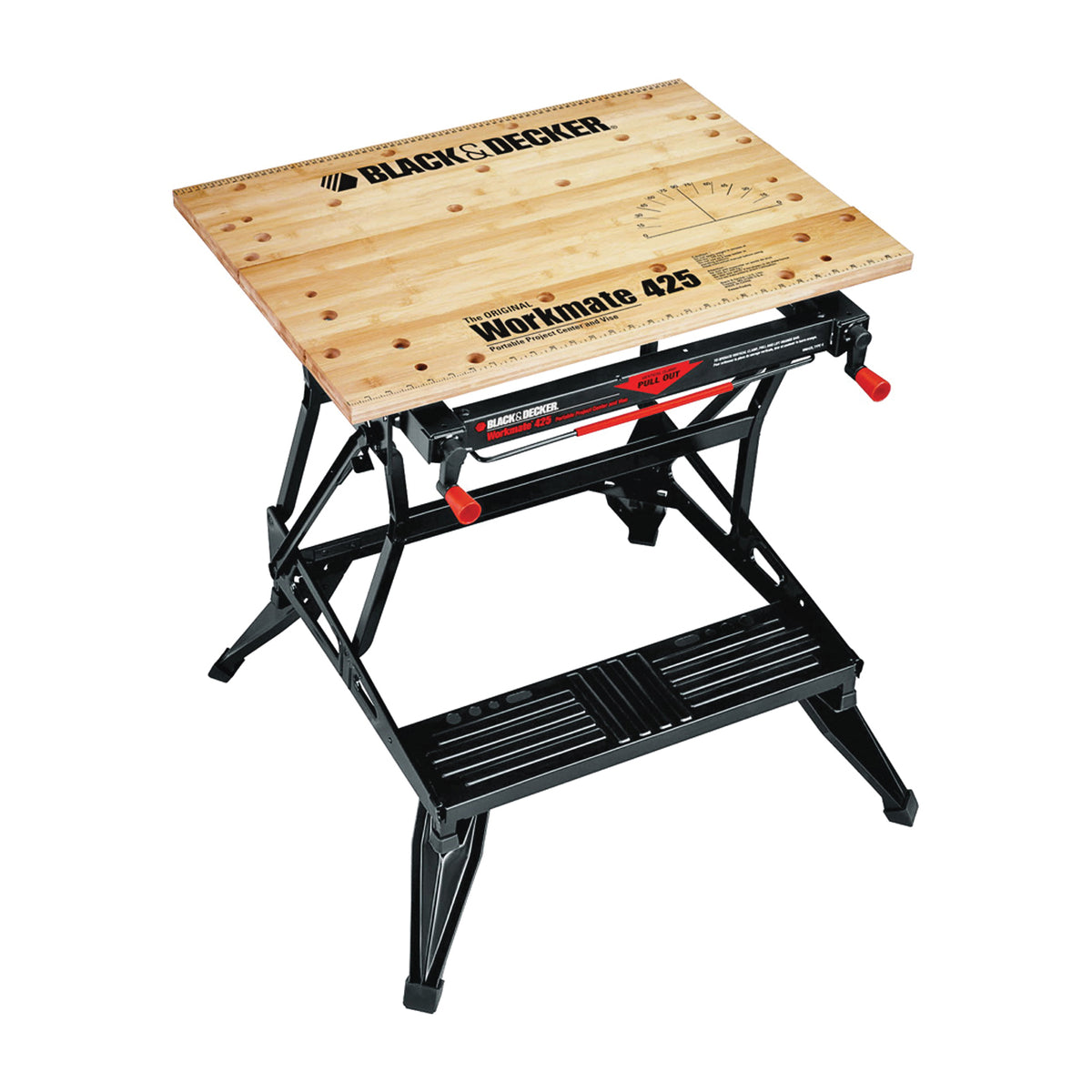 Black+Decker WM425 Workbench, 29 in OAW, 30 in OAH, 21-3/4 in OAD, 550 lb Capacity