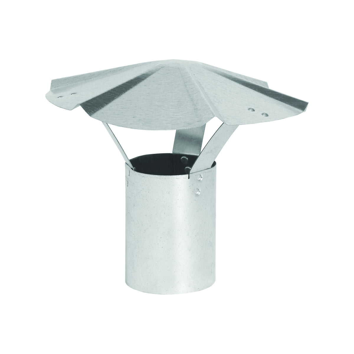 Imperial GV0589 Rain Cap, 6 in Dia, Galvanized Steel