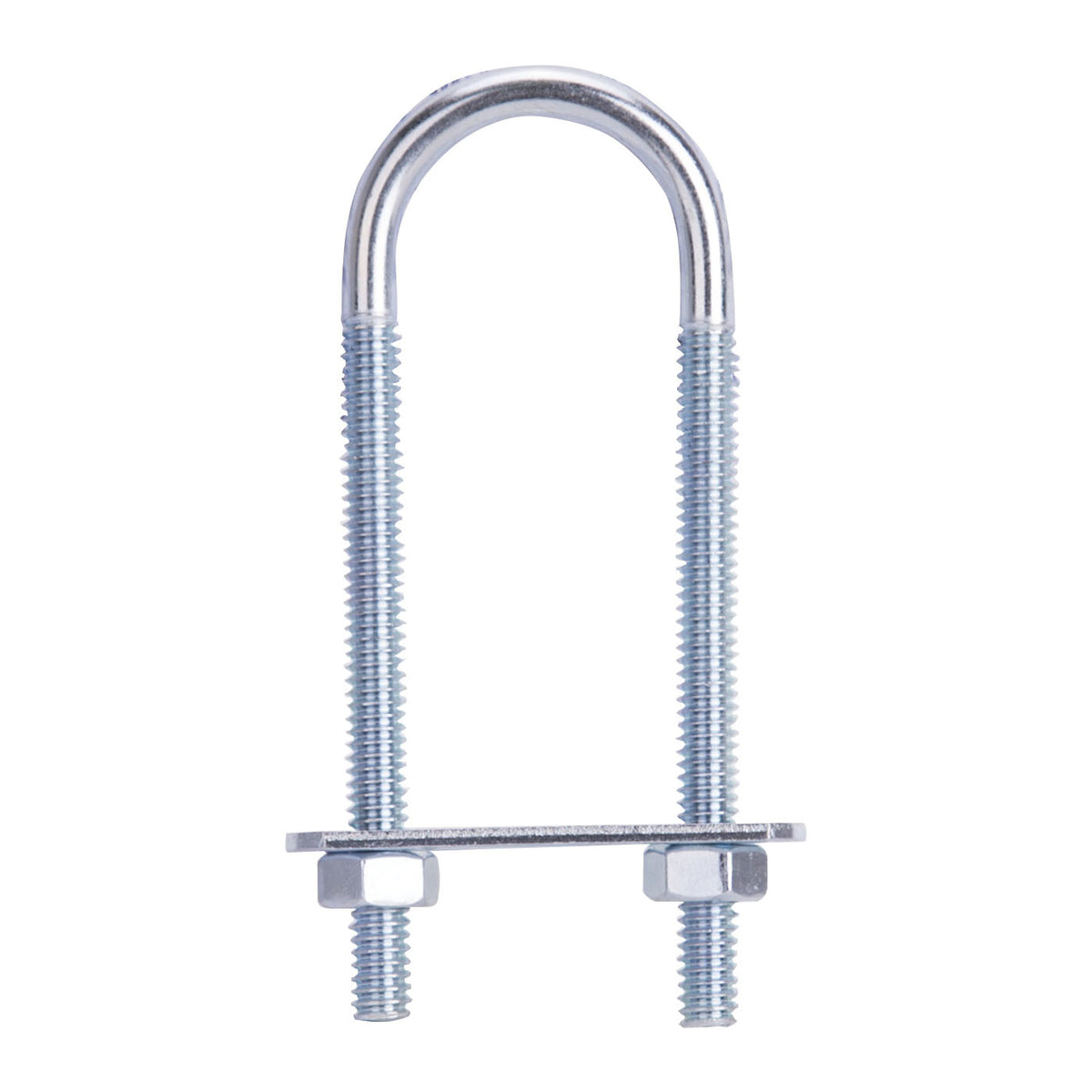 ProSource LR343 U-Bolt, 1/4 in Thread, 2-3/4 in L Thread, Steel, Zinc