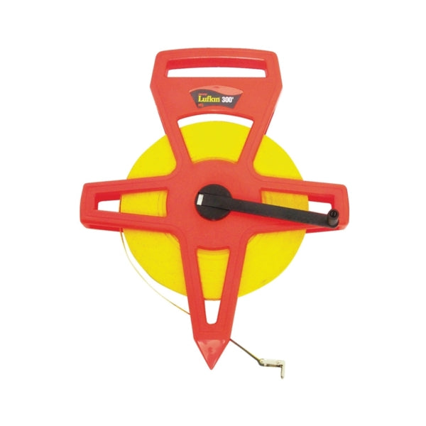 Crescent Lufkin FE300 Tape Measure, 300 ft L Blade, 1/2 in W Blade, Fiberglass Blade, ABS Case, Orange Case