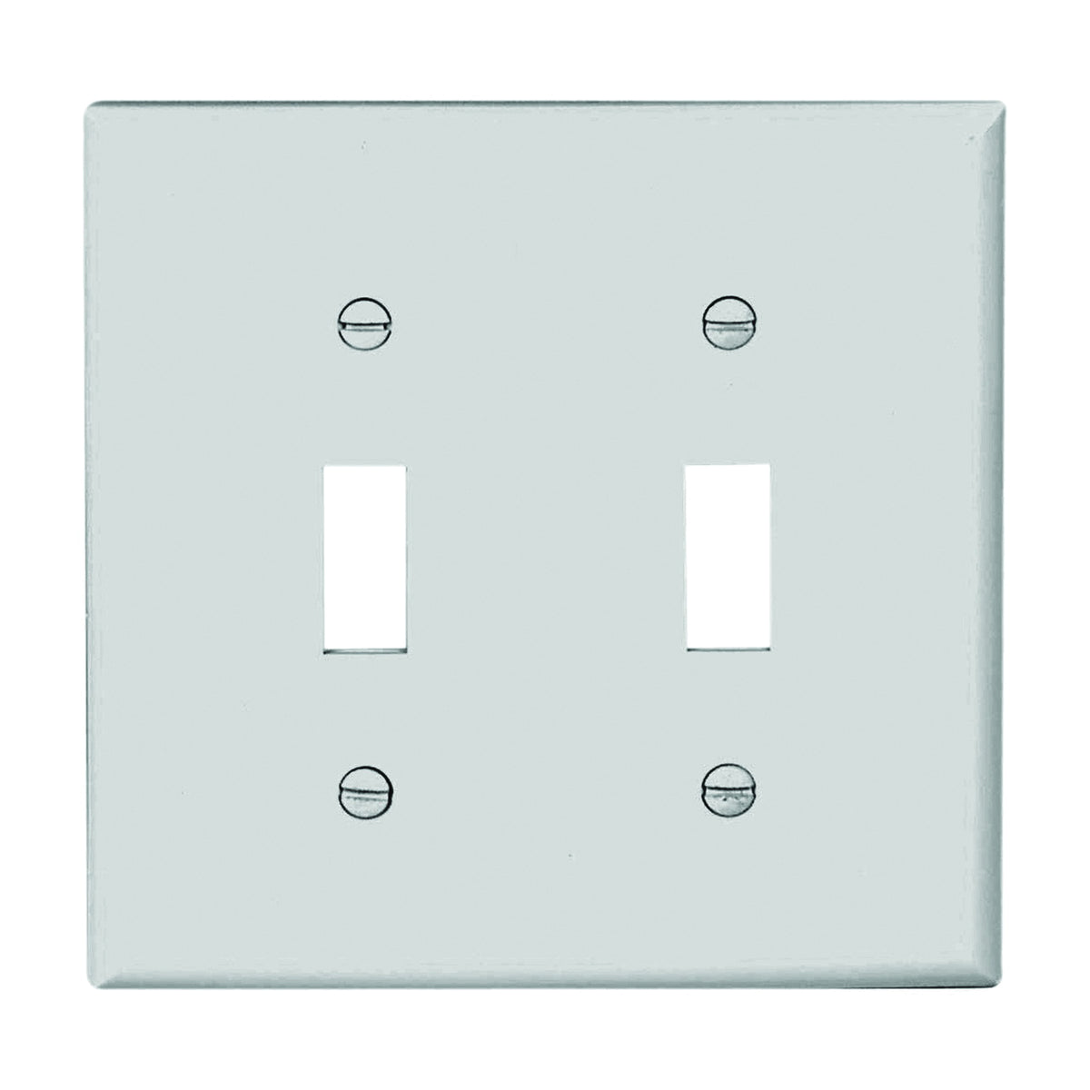 Eaton Wiring Devices 5139W-BOX Wallplate, 4-1/2 in L, 4.56 in W, 2 -Gang, Nylon, White, High-Gloss
