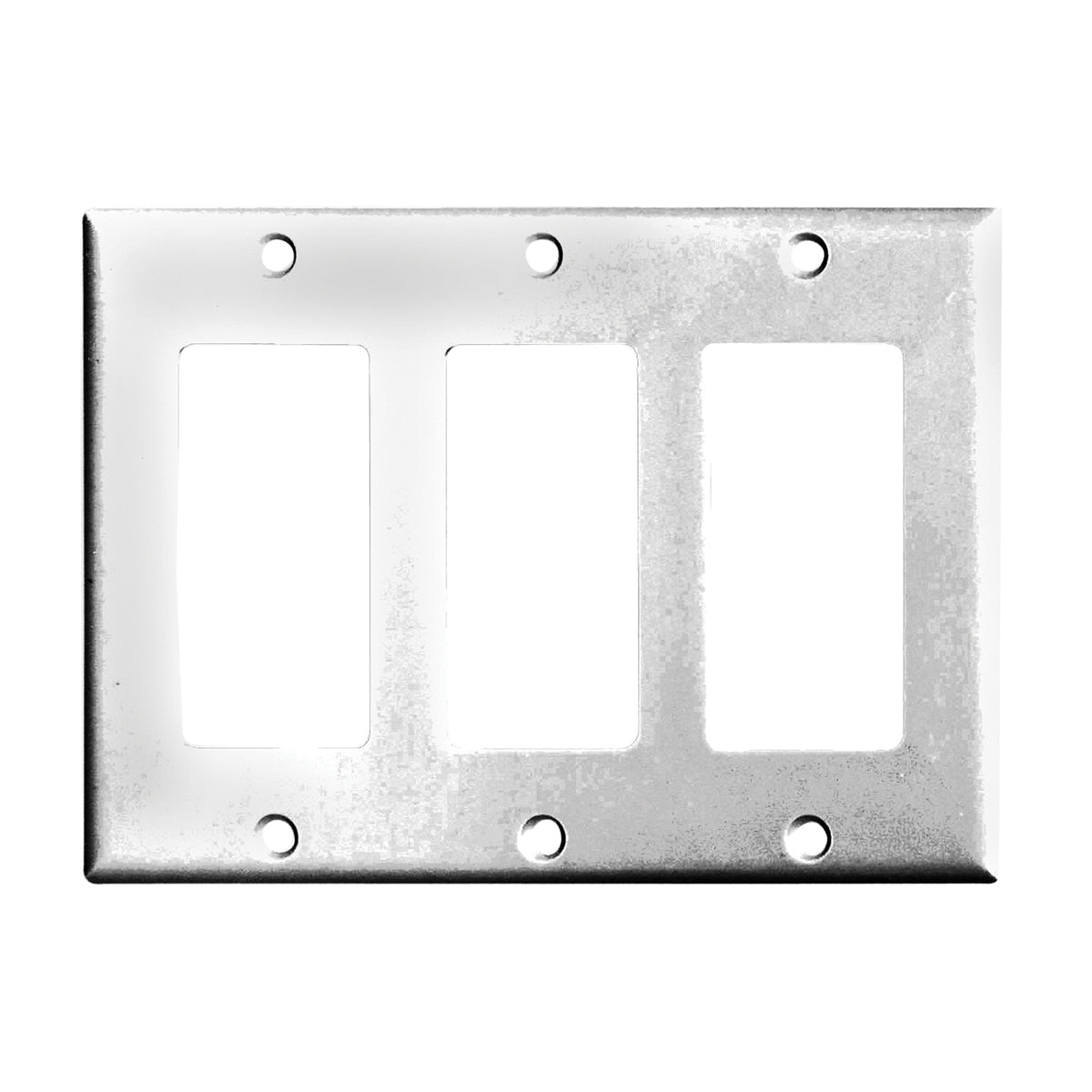 Arrow Hart 2163 Series 2163W-BOX Wallplate, 4-1/2 in L, 6.37 in W, 3-Gang, Thermoset, White, High-Gloss