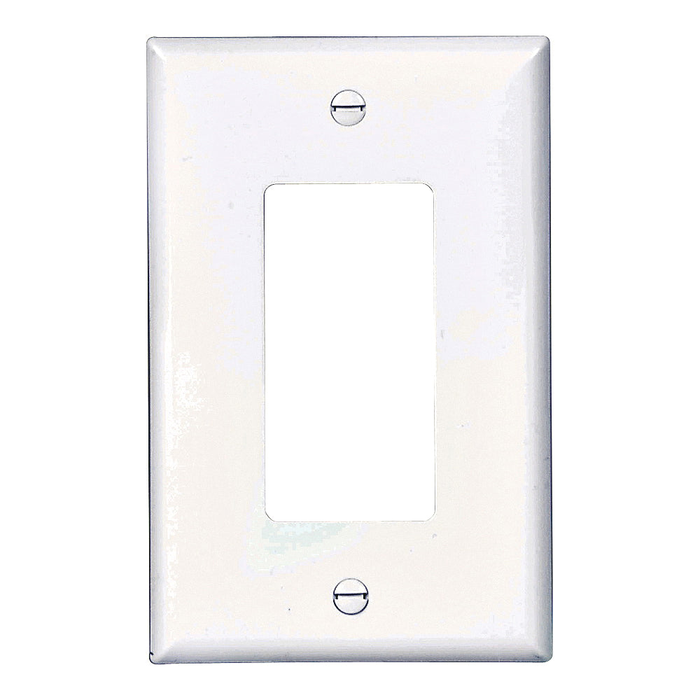 Eaton Wiring Devices PJ26W Wallplate, 4-7/8 in L, 3-1/8 in W, 1 -Gang, Polycarbonate, White, High-Gloss