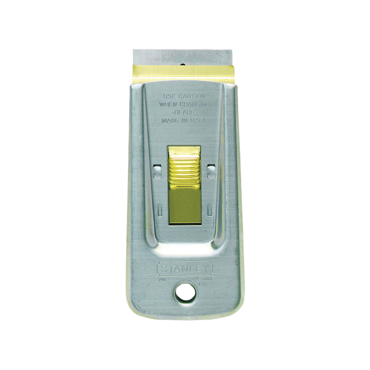 STANLEY 28-500 Razor Blade Scraper, 1-1/2 in W Blade, Single-Edge Blade, HCS Blade, Steel Handle, Ergonomic Handle