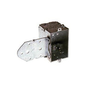 RACO 529 Switch Box, 1 -Gang, 1 -Outlet, 3 -Knockout, 1/2 in Knockout, Steel, Gray, Galvanized