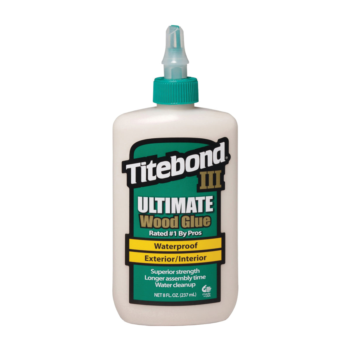 Titebond III 1413 Wood Glue, Brown, 8 oz Bottle