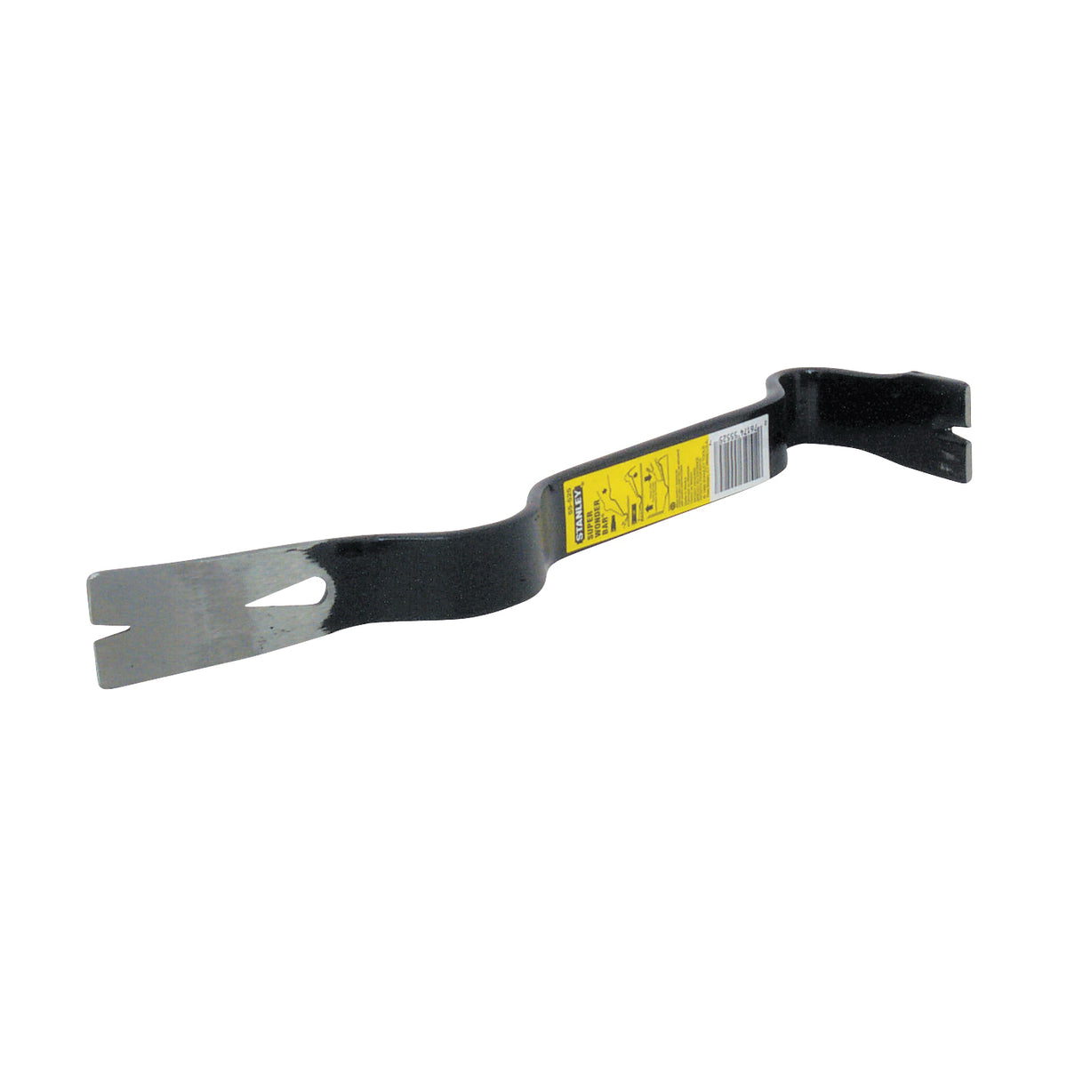 STANLEY 55-525 Pry Bar, 15 in L, Beveled Tip, 1-3/4 in Claw Blade Width 1, 1-3/4 in Claw Blade Width 2 Tip, HCS