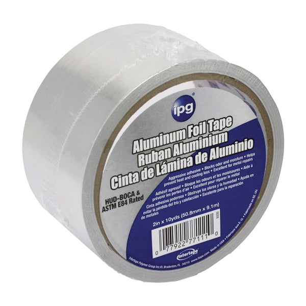 IPG 9200 Foil Tape, 10 yd L, 2 in W, Aluminum Backing