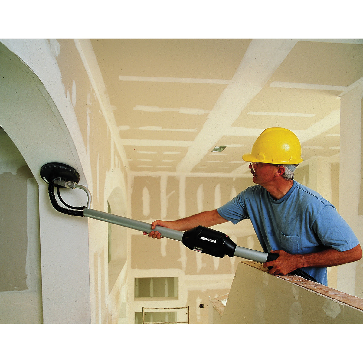 PORTER-CABLE 7800 Drywall Sander, Battery, 120 V, 8-7/8 in Pad/Disc, 1400 rpm No Load, Telescoping Handle